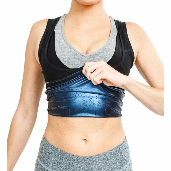 Sweat Shaper Athletic Tank Size L/XL Blue - Picture 3 of 8